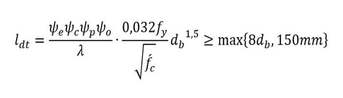 طول مهاری میلگرد سردار تحت کشش